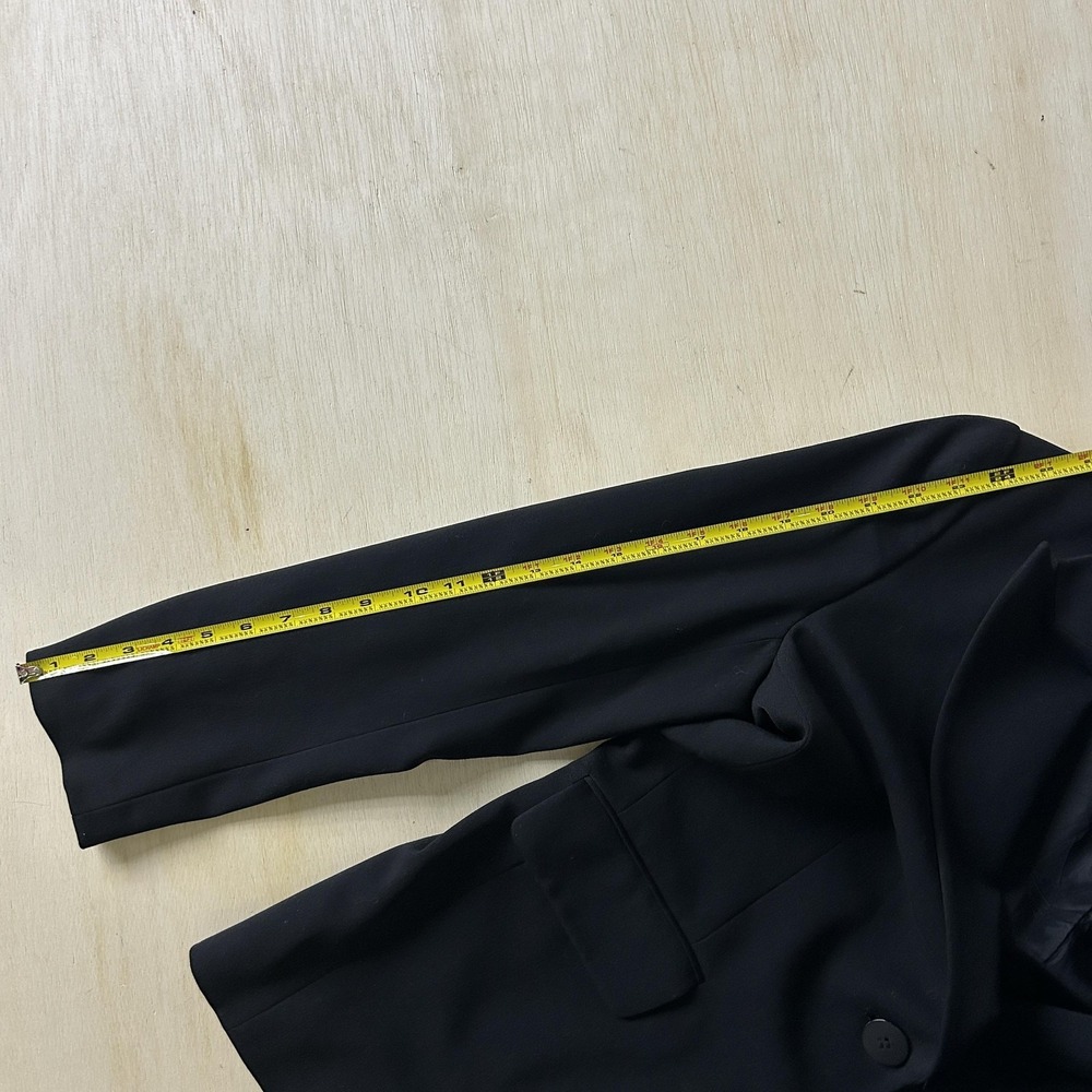 Andrea Viccaro Blazer Jacket Womens 10 Black Stretch Two Button Lined Career - Picture 5 of 7